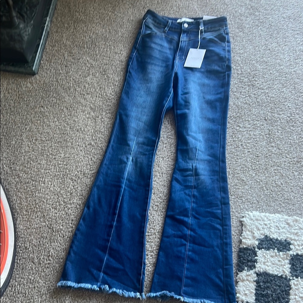 KanCan Women's Blue Flared Jeans